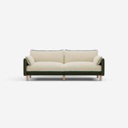 Cozy 3 Seater Sofa - Dark Green Velvet
