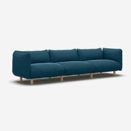 Pillow 5 Seater Sofa - Teal Velvet - thumbnail 3
