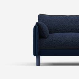 Cozy 4 Seater LH Chaise Sofa - Midnight Blue Velvet - thumbnail 6