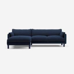 Cozy 4 Seater LH Chaise Sofa - Midnight Blue Velvet - thumbnail 4