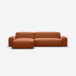 Float 4 Seater LH Chaise Sofa - Henna Cotton - thumbnail 3