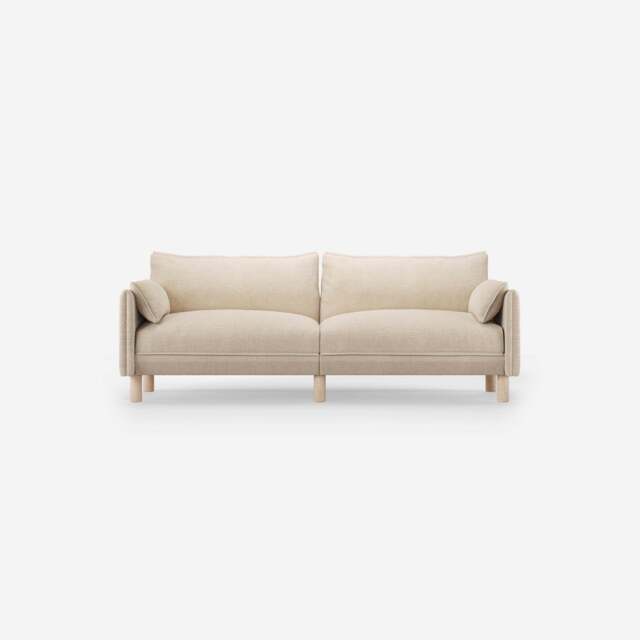 Cozy 3 Seater Sofa - Cream Textured Weave - image 1