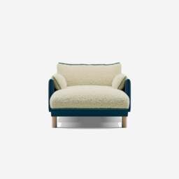 Cozy 1.5 Seater Chaise Sofa - Teal Velvet - thumbnail 3