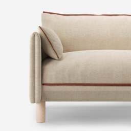 Cozy 1.5 Seater Chaise Sofa - Cream Textured Weave - thumbnail 5