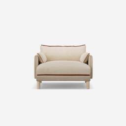 Cozy 1.5 Seater Chaise Sofa - Cream Textured Weave - thumbnail 3