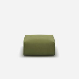 Float Square Ottoman - Dark Green Velvet - thumbnail 2