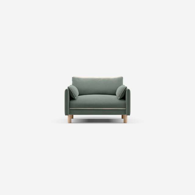 Cozy 1.5 Seater Sofa - Sage Cotton - image 1