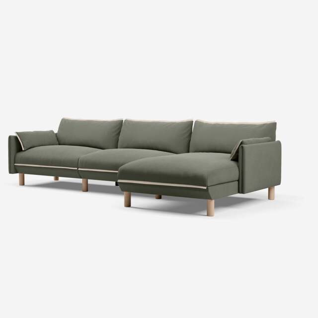 Cozy 5 Seater RH Chaise Sofa - Meadow Cotton - image 1