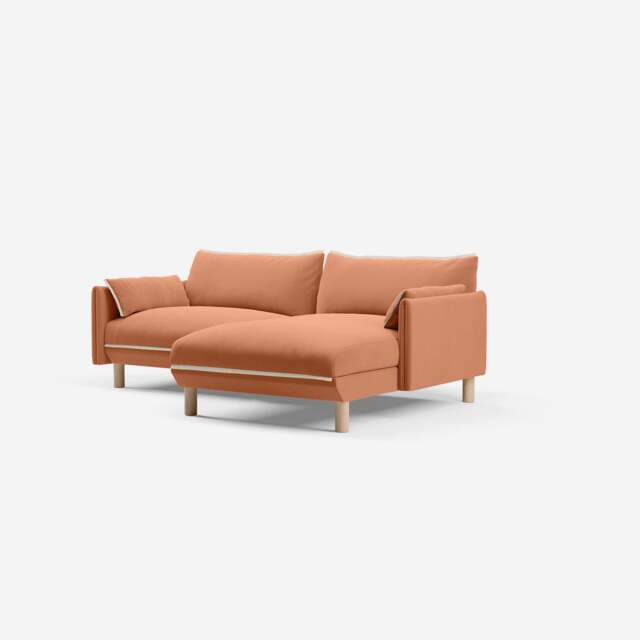 Cozy 3 Seater RH Chaise Sofa - Henna Cotton - image 1
