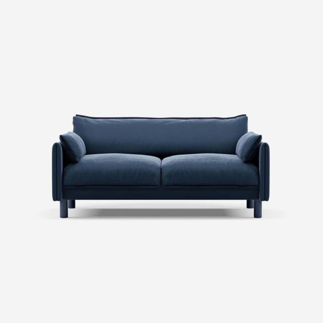Cozy 2 Seater Sofa - Midnight Blue Velvet - image 1