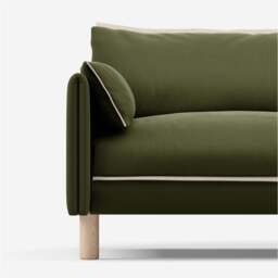 Cozy 3 Seater LH Chaise Sofa - Dark Green Velvet - thumbnail 6