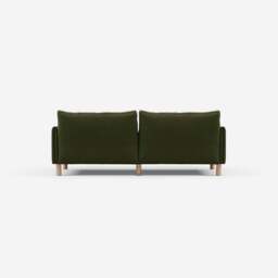 Cozy 3 Seater LH Chaise Sofa - Dark Green Velvet - thumbnail 5