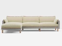 Cozy 5 Seater LH Chaise Sofa - Ecru Weave - thumbnail 3