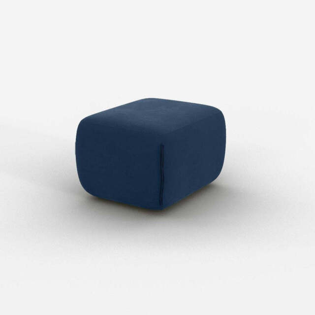 Cozy Pouffe - Midnight Blue Velvet - image 1