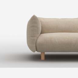Pillow 2 Seater Sofa - Cream Textured Weave - thumbnail 2