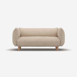 Pillow 2 Seater Sofa - Cream Textured Weave - thumbnail 1