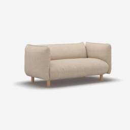 Pillow 2 Seater Sofa - Cream Textured Weave - thumbnail 3