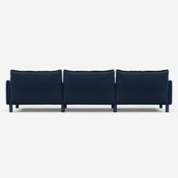 Cozy 5 Seater LH Chaise Sofa - Midnight Blue Velvet - thumbnail 5