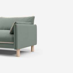 Cozy 4 Seater RH Chaise Sofa - Sage Cotton - thumbnail 3