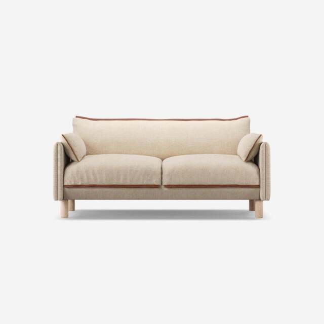 Cozy 2 Seater Sofa - Cream Textured Weave - image 1