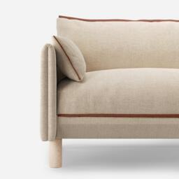 Cozy 2 Seater Sofa - Cream Textured Weave - thumbnail 5