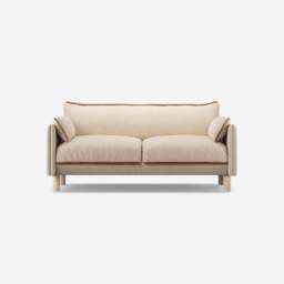 Cozy 2 Seater Sofa - Cream Textured Weave - thumbnail 1