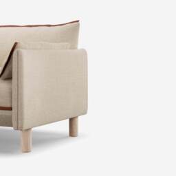 Cozy 2 Seater Sofa - Cream Textured Weave - thumbnail 2
