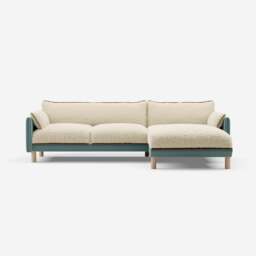 Cozy 4 Seater RH Chaise Sofa - Sage Cotton - thumbnail 3