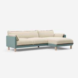Cozy 4 Seater RH Chaise Sofa - Sage Cotton