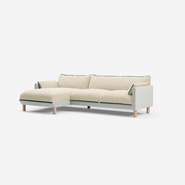 Cozy 4 Seater LH Chaise Sofa - Natural Cotton - image 1