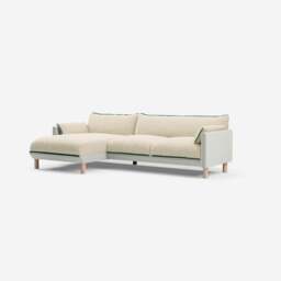 Cozy 4 Seater LH Chaise Sofa - Natural Cotton