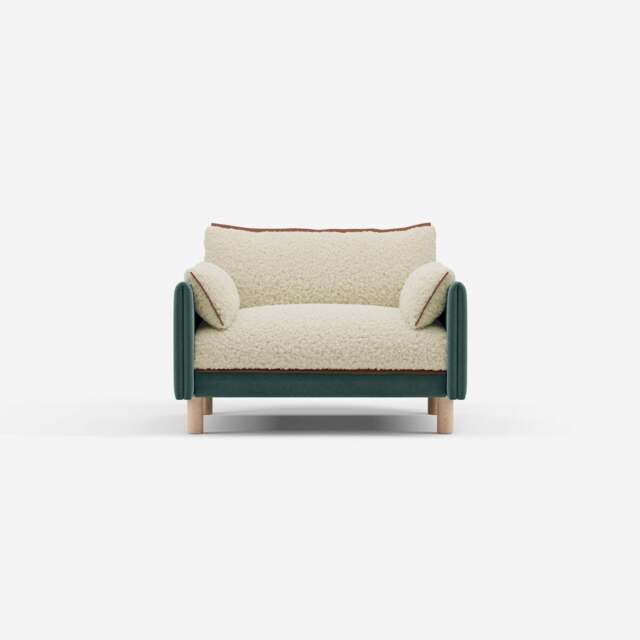 Cozy 1.5 Seater Sofa - Sage Cotton - image 1
