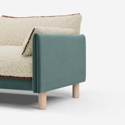 Cozy 1.5 Seater Sofa - Sage Cotton - thumbnail 2