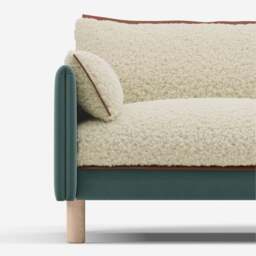 Cozy 1.5 Seater Sofa - Sage Cotton - thumbnail 4
