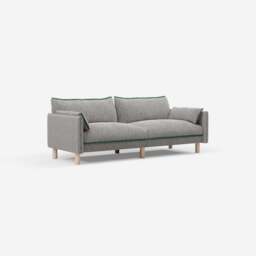 Cozy 3 Seater Sofa - Salt & Pepper Textured Weave - thumbnail 3