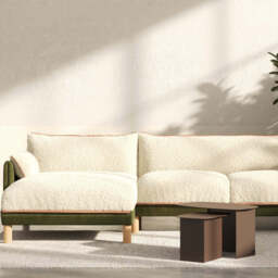 Cozy 4 Seater LH Chaise Sofa - Dark Green Velvet - thumbnail 2