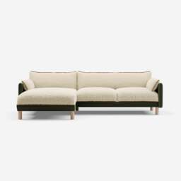 Cozy 4 Seater LH Chaise Sofa - Dark Green Velvet - thumbnail 4