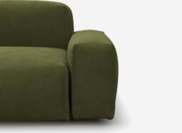 Float 5 Seater RH Chaise Sofa - Dark Green Velvet - thumbnail 2