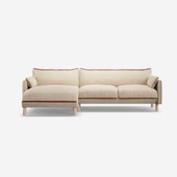 Cozy 4 Seater LH Chaise Sofa - Cream Textured Weave - thumbnail 3