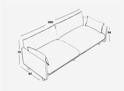 Cozy 3 Seater Sofa - Ochre Cotton - thumbnail 8