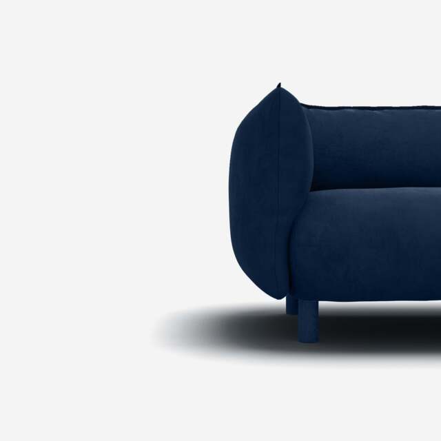 Pillow Midnight Blue Velvet Jacket - Dark Blue Trim