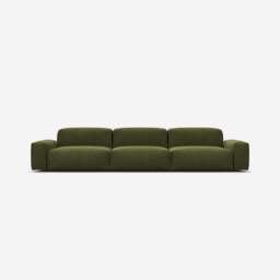 Float 5 Seater Sofa - Dark Green Velvet