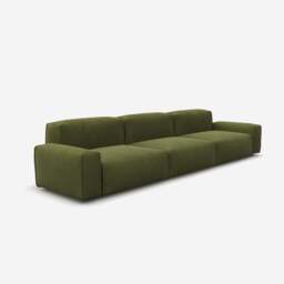 Float 5 Seater Sofa - Dark Green Velvet - thumbnail 4