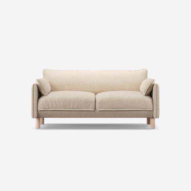 Cozy 2 Seater Sofa - Cream Textured Weave - image 1