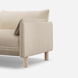 Cozy 2 Seater Sofa - Cream Textured Weave - thumbnail 2