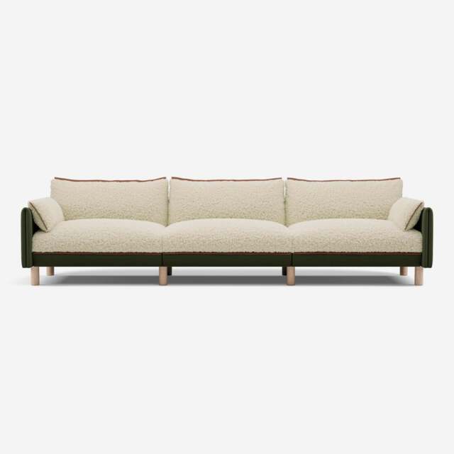 Cozy 5 Seater Sofa - Dark Green Velvet - image 1