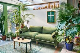 Cozy 5 Seater Sofa - Dark Green Velvet - thumbnail 7