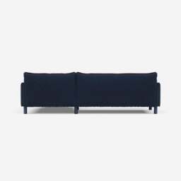 Cozy 4 Seater RH Chaise Sofa - Navy Cotton - thumbnail 4
