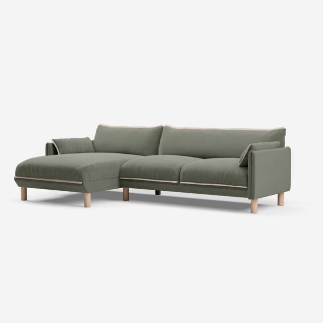 Cozy 4 Seater LH Chaise Sofa - Meadow Cotton - image 1