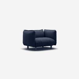 Pillow 1.5 Seater Sofa - Navy Cotton - thumbnail 3